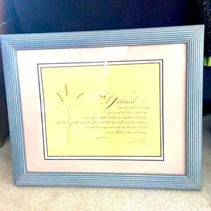 Beautiful framed picture with an Arabian Proverb BRAND NEW - perfect condition